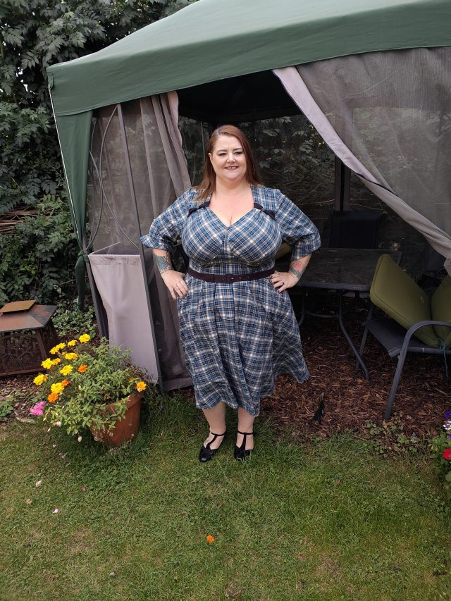 Plus Size Dress, Plus Size Clothing, Plus Size Blogger, Plus Size Style, Size 26 Style, Miss Candyfloss Clothing, Work Wear, Office Dress, Smart Casual Plus Size Clothing, Tartan Dress, Swing Dress, Boho Chic Clothing 