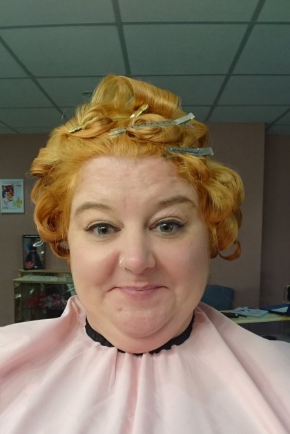 winner, lucie-luella, make-me-over, stockport, vintage-hair, pageboy, middycut, horseshoe-cut, road-trip, strawberry-blonde, vintage-waves, make-over, hair-transformation