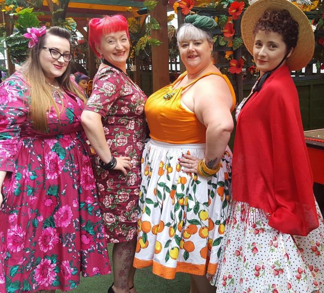 pin up girl clothing, jenny skirt, london, pin up picnic in the park, the british belles, charity event, vintage girls, vintage style, vintage events, barrio shoreditch, yesterdays girls, most marvellous meet ups, turban time