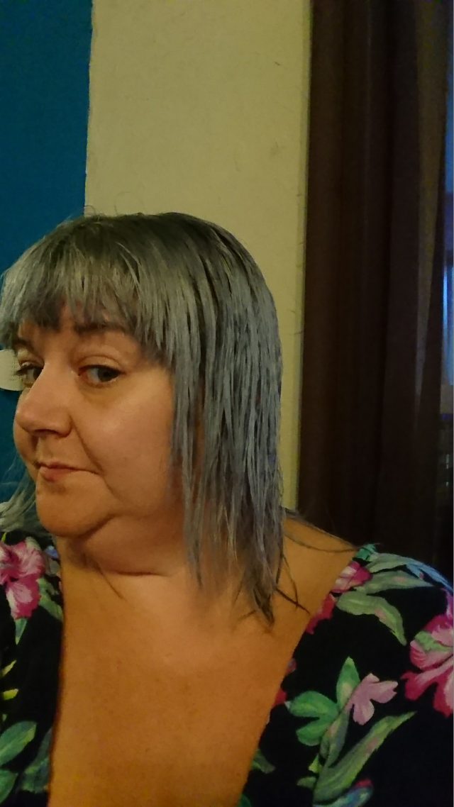 hair colour, semi permanent, hermans amazing direct hair colour, grey hair, londonedge, steel grey, gilda, hair dye, vegan friendly, not animal testing, no bleach