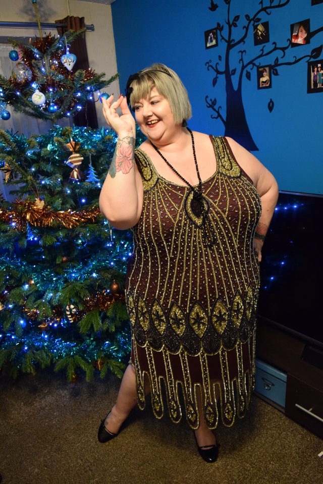 gatsbylady, flapper style, flapper girl, 20's style, flapper dress, headband, beaded dress, plus size dress, plus size flapper, the great gatsby, flapper style icon, plus size fashion, plus size style, plus size clothing, gatsbylady dresses, 