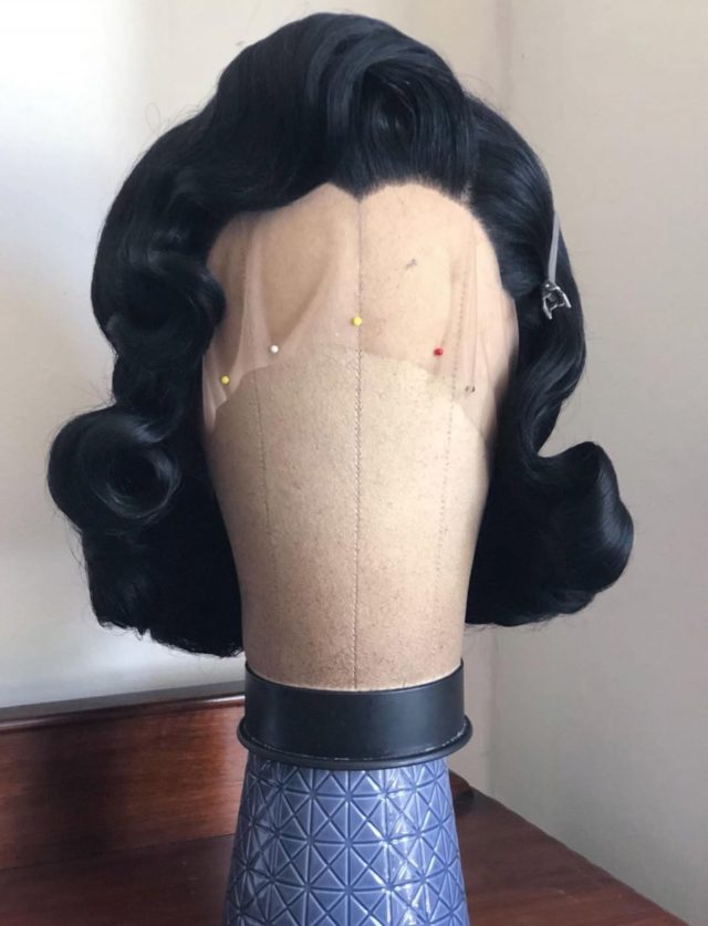 vintage wigs, carl brown wigs. vintage wig, vintage hair, twinwood, menopause, damaged hair, russell and brown, dita von teese wig