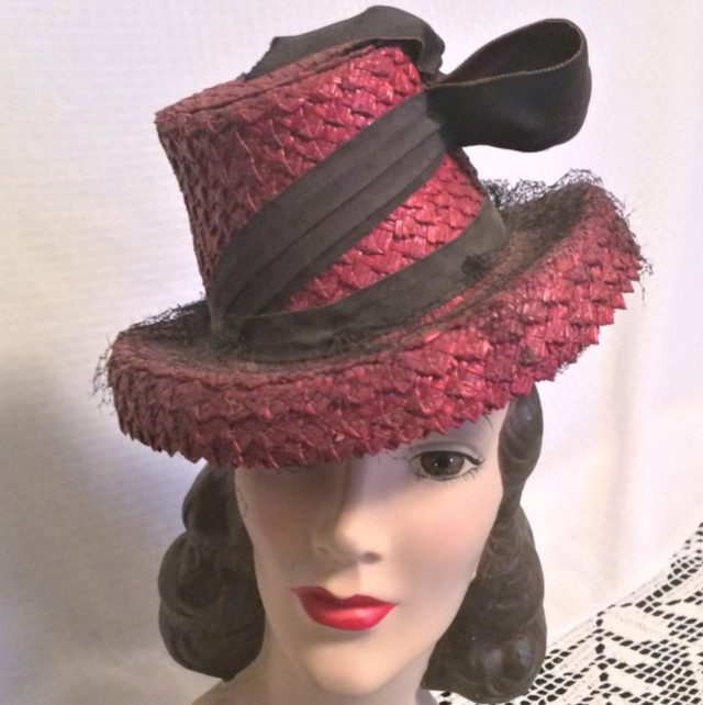 percher hat, topper hat, vintage hat, vintage hats, hatporn, platter hats, cartwheel hats, american made, american vintage hats, american hats, vintage style, hat style, hat addict