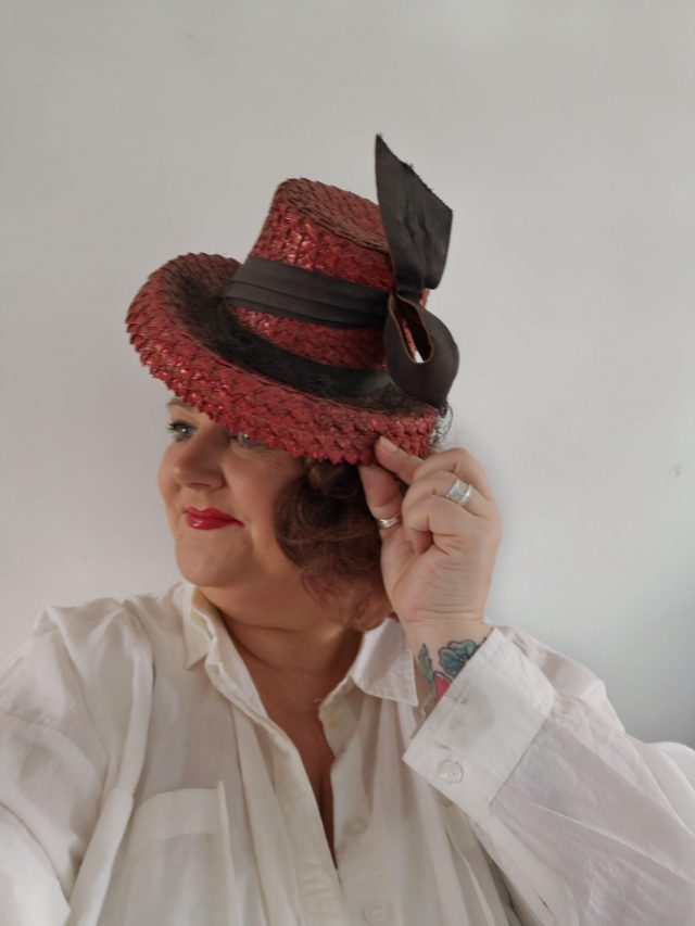 Hat, Hat, Hat Wearer, Hat Style, Hat Porn, Hats of Instagram, Millinery, Vintage Hats, Vintage Millinery, Hardy Amies, 1940's Hats, 1930's Hats, Platter Hat, Cartwheel Hat, Topper Hat, Straw Hat, Hat renovation, Hat repair, Straw Hair Repair, 