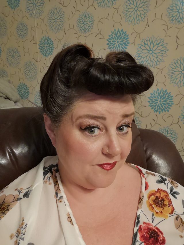 Bumper Bangs, Victory Rolls, Heidi Roll, Vintage Hair, Vintage Hairstyles, Vintage Salon, Le Keux Vintage Salon, Le Keux Vintage Hair, Le Keux Photoshoots, Vintage Wave, Vintage Curls, Dita Hair, Boo Brown, 