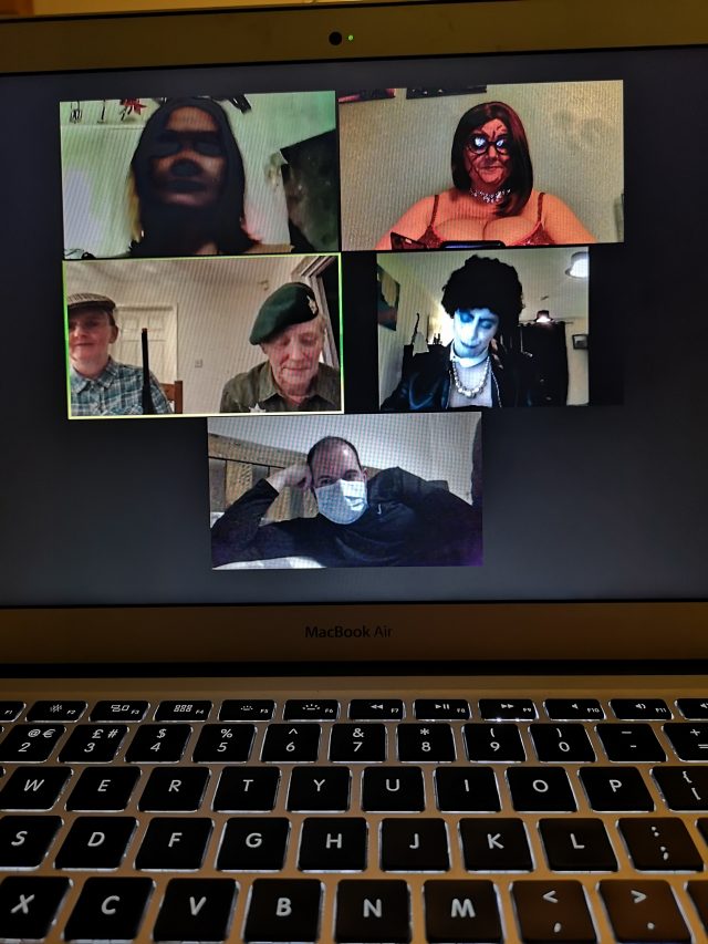 murder mystery, online murder mystery, zoom games, zoom meeting, Ginger Schnapps, Blanche Batters, Halloween, Halloween Games, Halloween Murder Mystery, Rocky Horror Picture Show, Frank n Furter, LGBT+ Pride