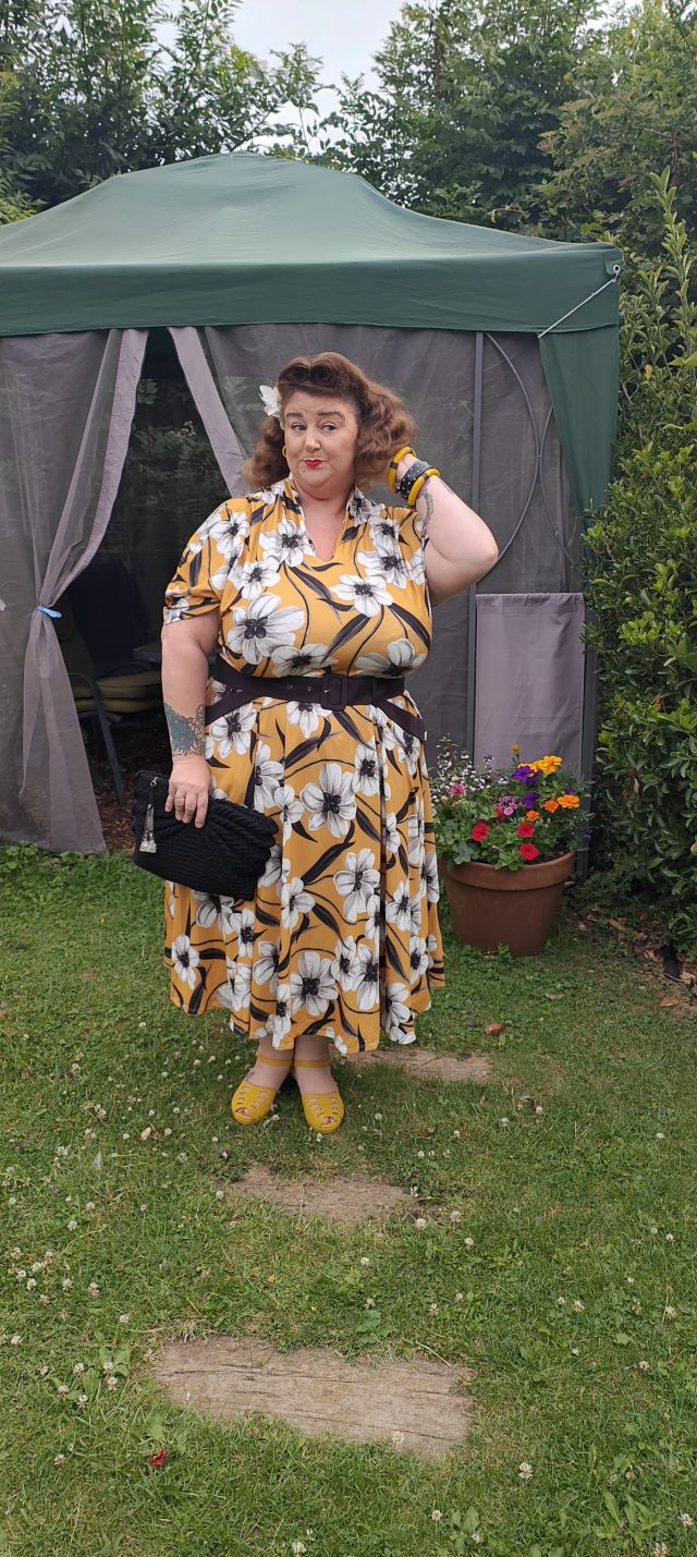 Miss Candyfloss, Boho Chic Clothing, Miss Candyfloss Dress, Vintage Style Dress, Vintage Styling, Size 26 Style, Plus Size Clothing, Plus Size Style, Plus Size Clothing, Plus Size Lifestyle, Floral Dress, Vintage Hair, Wet Set and Brush Out