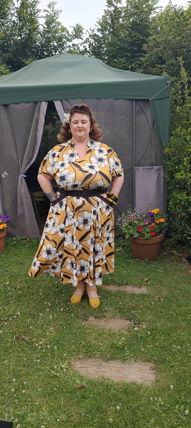 Miss Candyfloss, Boho Chic Clothing, Miss Candyfloss Dress, Vintage Style Dress, Vintage Styling, Size 26 Style, Plus Size Clothing, Plus Size Style, Plus Size Clothing, Plus Size Lifestyle, Floral Dress, Vintage Hair, Wet Set and Brush Out