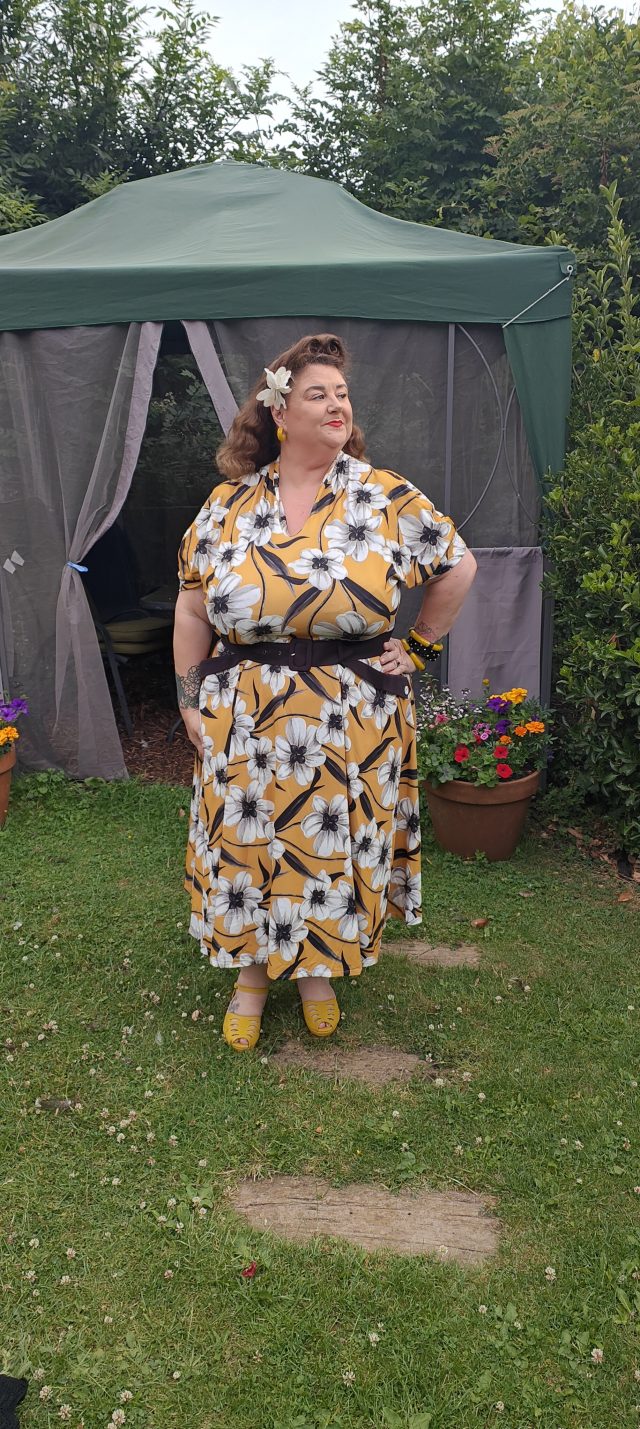 Miss Candyfloss, Boho Chic Clothing, Miss Candyfloss Dress, Vintage Style Dress, Vintage Styling, Size 26 Style, Plus Size Clothing, Plus Size Style, Plus Size Clothing, Plus Size Lifestyle, Floral Dress, Vintage Hair, Wet Set and Brush Out