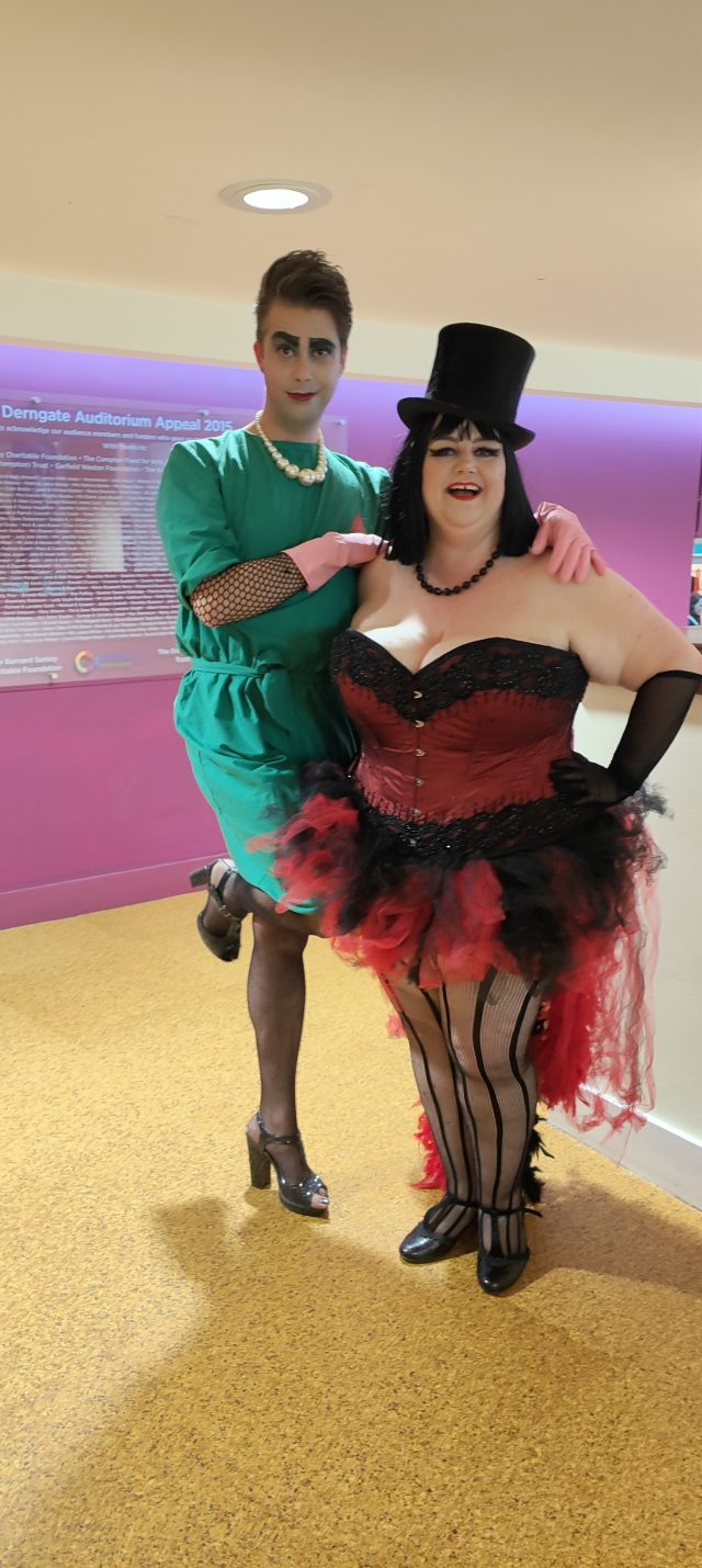 Rocky Horror Show, Rocky Horror Picture Show, RHS, RHPS, Derngate Theatre, Rocky Horror, Frank N Furter, Richard O'Brien, Tim Curry, Plus Size Adventures, Plus Size Antics, Dressing Up, Interactive Theatre, Musicals, Corset Story, Corset Wearer, Plus Size Corset, Nights at the Theatre, 