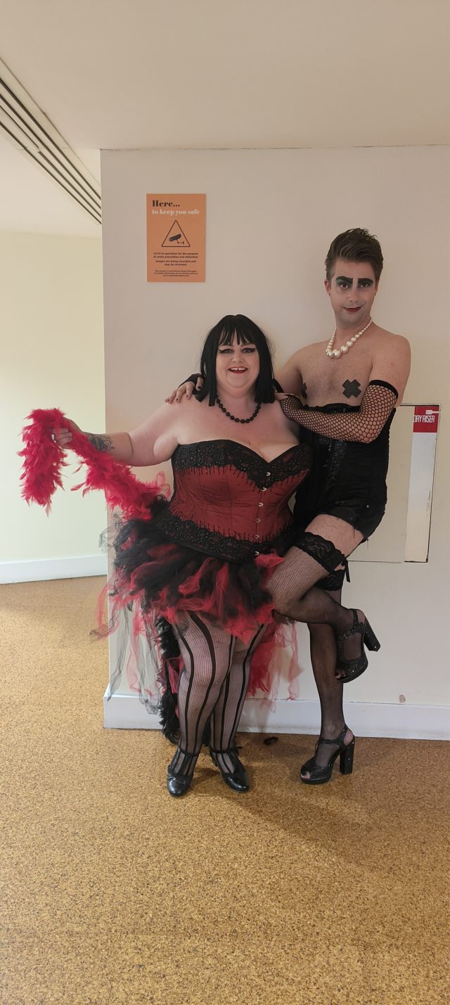 Rocky Horror Show, Rocky Horror Picture Show, RHS, RHPS, Derngate Theatre, Rocky Horror, Frank N Furter, Richard O'Brien, Tim Curry, Plus Size Adventures, Plus Size Antics, Dressing Up, Interactive Theatre, Musicals, Corset Story, Corset Wearer, Plus Size Corset, Nights at the Theatre, 