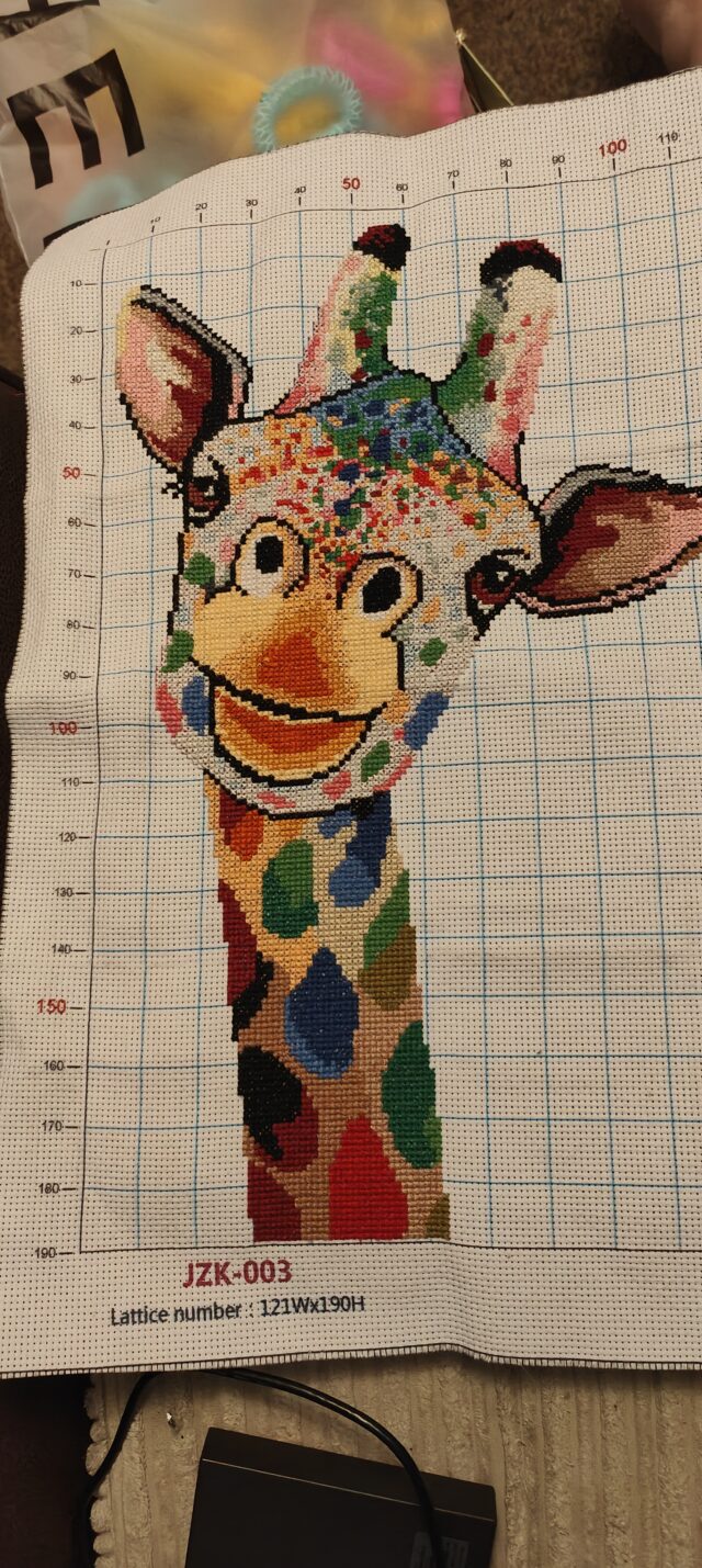 Cross-stitch, Cross-stitch Designs, Giraffe Pattern, Handmade, Make Do and Mend, Unique Creation, Unique Makes, Journal, Handmade Book, Notebook, Stationery, Unique Notebook, Create and Craft, Personalised Gifts, Cross-Stitch Gifts, Gifts, Giraffe Gifts