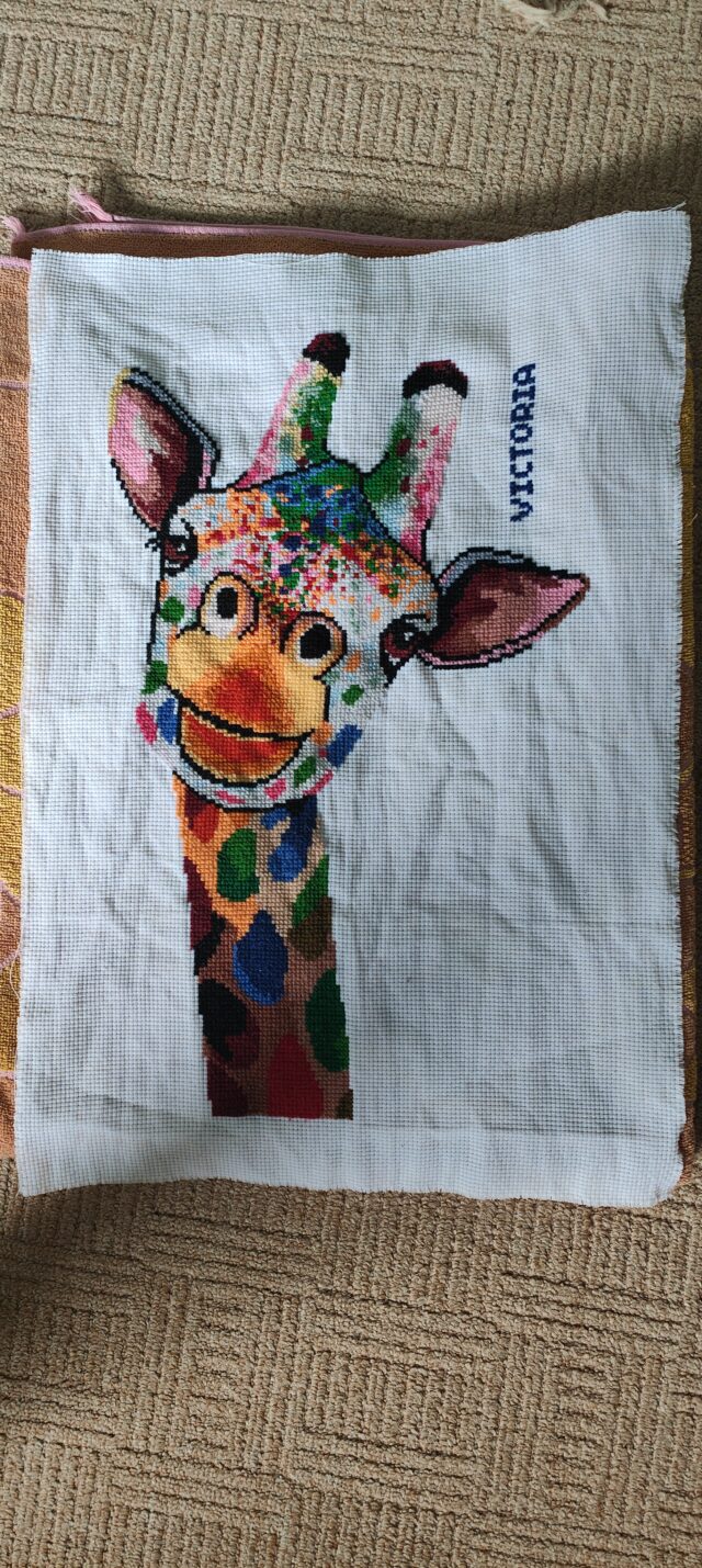Cross-stitch, Cross-stitch Designs, Giraffe Pattern, Handmade, Make Do and Mend, Unique Creation, Unique Makes, Journal, Handmade Book, Notebook, Stationery, Unique Notebook, Create and Craft, Personalised Gifts, Cross-Stitch Gifts, Gifts, Giraffe Gifts